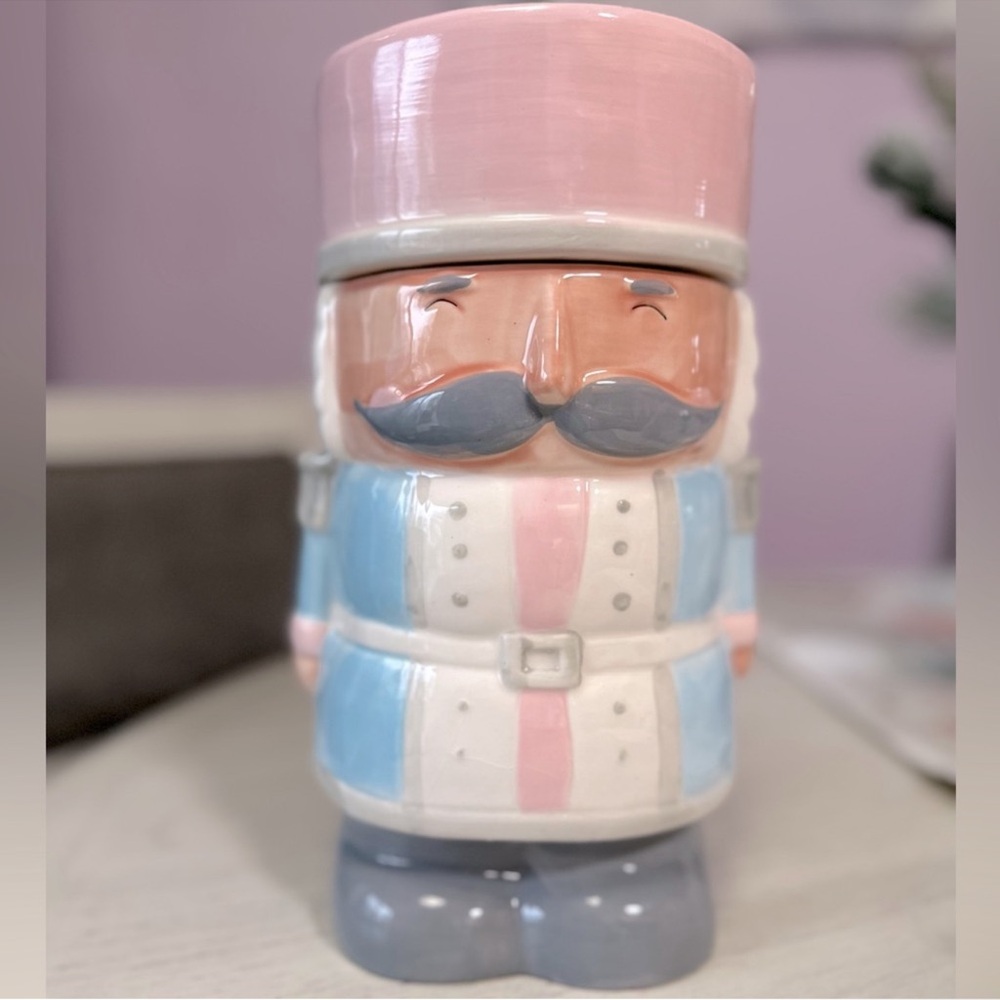NWT Pastel Nutcracker Cookie Jar by Holly & Joy